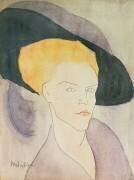 Tête d'une femme portant un chapeau (Amedeo Modigliani) - Muzeo.com