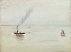 Temps pluvieux sur l'Elbe (Max Liebermann) - Muzeo.com