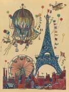 Tour Eiffel, Grande Roue, montgolfière (anonyme) - Muzeo.com