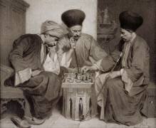 Trois Turcs jouant aux échecs (Alexandre Bida) - Muzeo.com