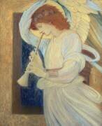 Un ange jouant de la trompette (Edward Burne-Jones) - Muzeo.com