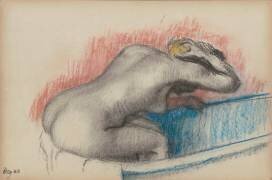 Une femme dans une baignoire, nue de dos (Edgar Degas) - Muzeo.com