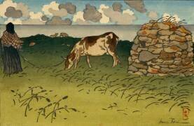 Une Femme et une vache (Henri Rivière) - Muzeo.com