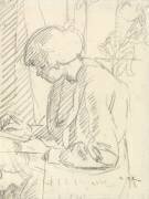 Une fille qui écrit (Harold Gilman) - Muzeo.com