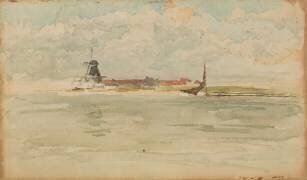 Une petite note rouge-Dordrecht (James Abbott McNeill Whistler) - Muzeo.com