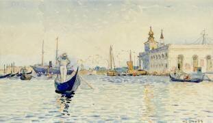 Venise, la Dogana vue du Grand Canal (Henri-Edmond Cross) - Muzeo.com