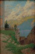 Vue sur le lac de Garde (Melchior Lechter) - Muzeo.com