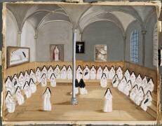 Abbaye de Port-Royal-des-Champs : le chapître des relgieuses (anonyme) - Muzeo.com