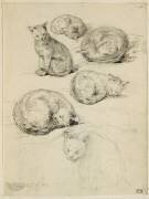 Album factice : Etudes de six chats (Augustin de Saint-Aubin) - Muzeo.com