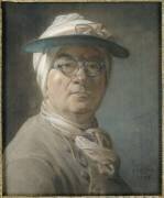 Autoportrait dit à l'abat-jour vert dit aussi L'homme à la visière (Jean Siméon Chardin) - Muzeo.com