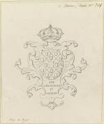 Blason aux armes de Mme de Mont de Brosses (Emile Gallé) - Muzeo.com