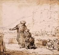 Booz rencontrant Ruth dans son champ (Rembrandt) - Muzeo.com