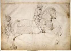 Cavalier au galop, et guerrier à pied (Jacopo Bellini) - Muzeo.com