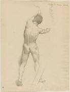 Etude d'homme nu debout, vu de dos (Léon Bonnat) - Muzeo.com