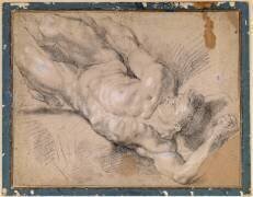 Etude d'un homme nu renversé (Pierre Paul Rubens) - Muzeo.com