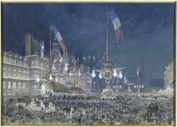 Fête devant l'Hôtel de Ville, fête franco-russe en 1895 (Théodore-Joseph-Hubert...) - Muzeo.com