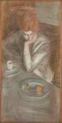 Femme accoudée à une table (Paul César Helleu) - Muzeo.com