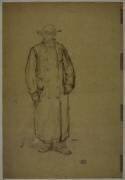 Homme debout en manteau (Jean-Charles Cazin) - Muzeo.com