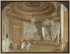 La chambre à coucher de l'impératrice à Fontainebleau. (Jean-Baptiste Fortuné de...) - Muzeo.com