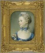 La petite fille au chat dite aussi Portrait de Mlle Huquier (Jean-Baptiste Perronneau) - Muzeo.com