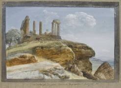 Le temple de Junon Lucinienne à Agrigente (Jean-Pierre-Laurent Houel) - Muzeo.com