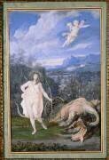Louis XIV sous la figure d'Apollon, vainqueur du serpent Python (Joseph Werner le Jeune) - Muzeo.com
