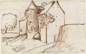 Maison auvergnate flanquée d'une tour (Jean-François Millet) - Muzeo.com