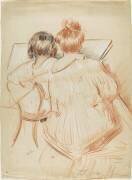 Paulette assise sur une chaise, de dos (Paul César Helleu) - Muzeo.com