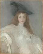 Portrait de jeune fille au chapeau noir (Paul César Helleu) - Muzeo.com