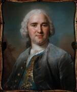 Portrait d'homme au gilet bleu (Quentin de La Tour) - Muzeo.com