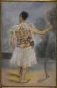 Soldat oriental debout de dos, tenant un fusil (Jules-Robert Auguste) - Muzeo.com