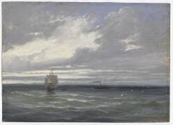 Temps gris sur la mer (Jules Coignet) - Muzeo.com