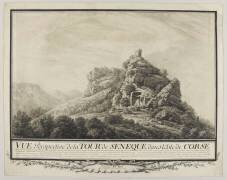 Vue des ruines de la tour de Sénèque, en Corse (Jacques Daubigny) - Muzeo.com