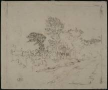 Vue d'un chemin bordé d'arbres (Jean-Charles Cazin) - Muzeo.com