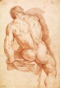 Académie d'homme assis de dos (anonyme) - Muzeo.com