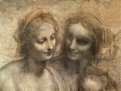 Détail des têtes de la Vierge et de Sainte Anne (Léonard de Vinci) - Muzeo.com