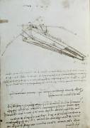 Dessin d'une machine volante (Léonard de Vinci) - Muzeo.com