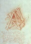 Étude de l'armature en bois avec moule de coulée pour le cheval Sforza (Léonard de Vinci) - Muzeo.com
