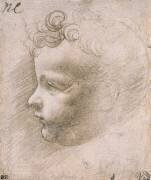 Etude pour L'Enfant Jésus de Vierge aux Rochers (Louvre) (Léonard de Vinci) - Muzeo.com