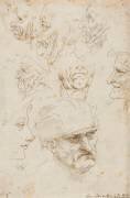 Etudes de têtes (Léonard de Vinci) - Muzeo.com