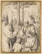 Jésus guérissant un aveugle (Lucas van Leyden) - Muzeo.com