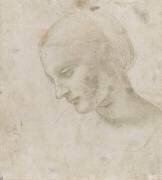 Tête de femme presque de profil (Léonard de Vinci) - Muzeo.com