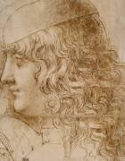 Tête de jeune homme, Salaino (?) (Leonardo da Vinci) - Muzeo.com