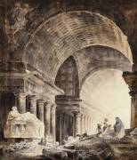 A Great Cross-Vaulted Building (Hubert Robert) - Muzeo.com