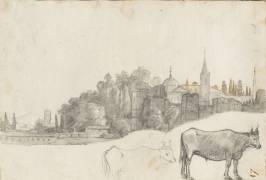 A View Outside the Piazza del Popolo in Rome (Claude Gellée) - Muzeo.com