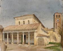 Album des vues de Rome : maison de la Censive papale au Trastévère (Louis Boitte) - Muzeo.com