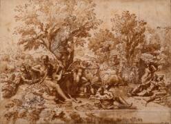 Apollon amoureux de Daphné (Nicolas Poussin) - Muzeo.com