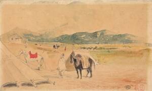 Campement au Maroc entre Tanger et Meknès (Eugène Delacroix) - Muzeo.com