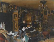 Charles Sauvageot dans son appartement du 56 rue du faubourg Poissonnière (James Roberts) - Muzeo.com
