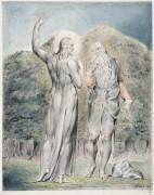Christ Tempted by Satan to Turn the Stones to Bread (William Blake) - Muzeo.com